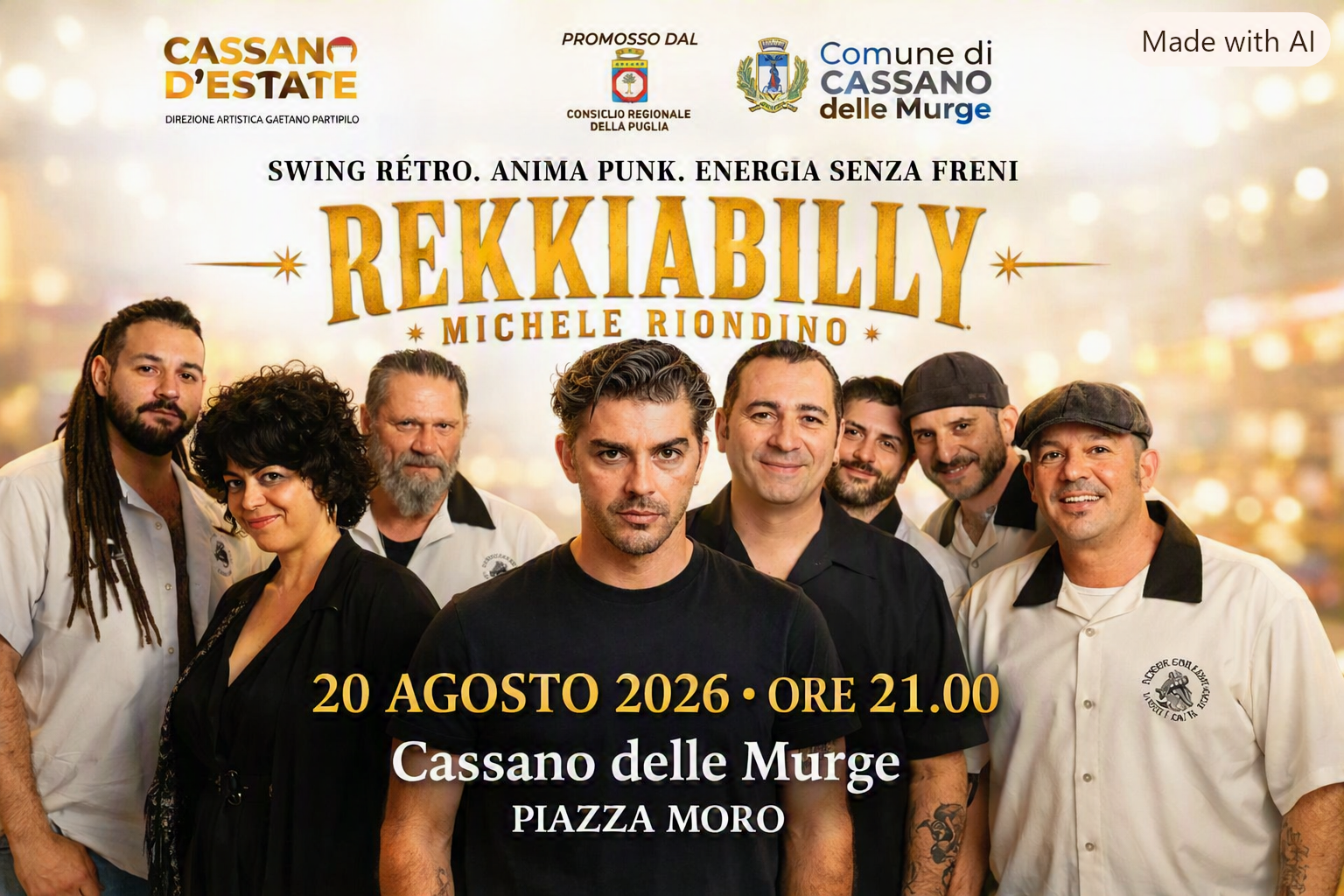 Rekkiabilly e Michele Riondino a Cassano delle Murge