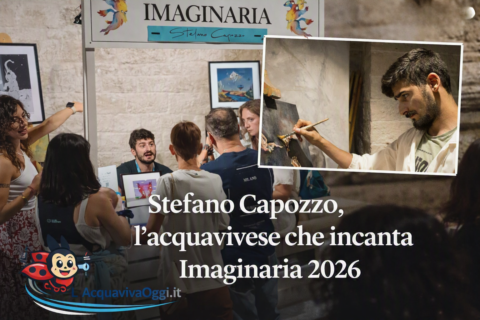 Stefano Capozzo a Imaginaria 2026 mostra le sue opere allo stand di Conversano
