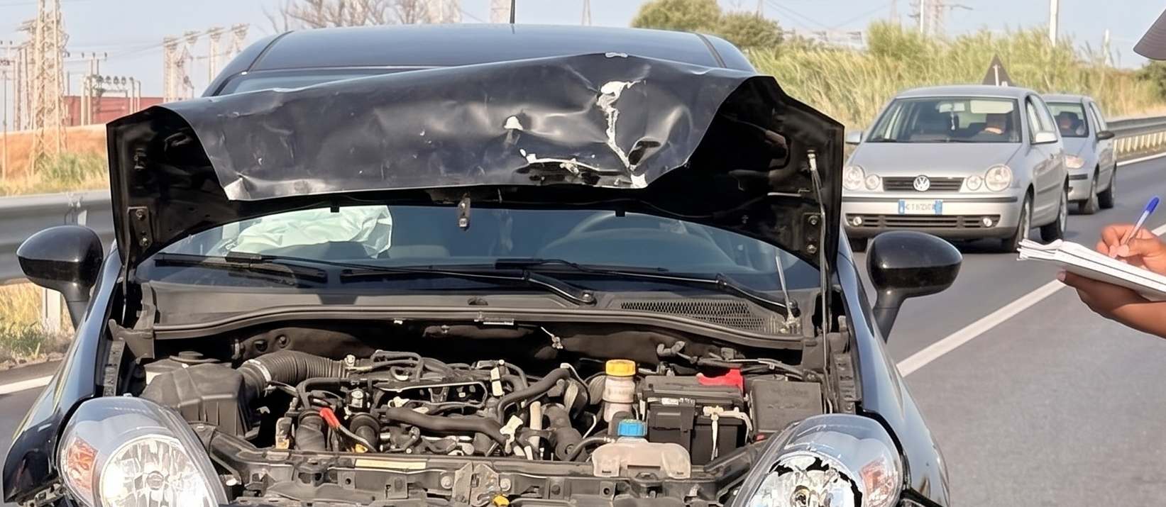 Tamponamento a catena sulla Statale 7 Ter tra Taranto e San Giorgio Jonico, auto coinvolte
