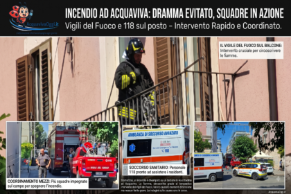 Incendio in via Tria ad Acquaviva: 2 giovani con estintore evitano il peggio 6 INCENDIO IN VIA TRIA AD ACQUAVIVA