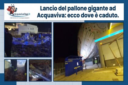 Lancio del pallone gigante ad Acquaviva 2026: ecco dove è caduto 7 Lancio del pallone gigante ad Acquaviva: scopri dove è caduto