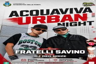 Locandina Acquaviva Urban Night con Fratelli Savino e DJ Red Noize